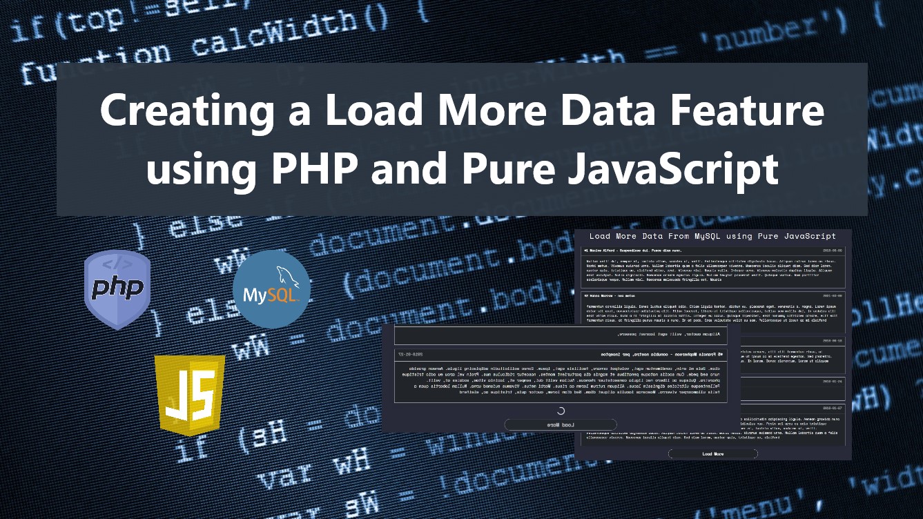 Creating a Load More Data Feature using PHP and Pure JavaScript Tutorial | SourceCodester