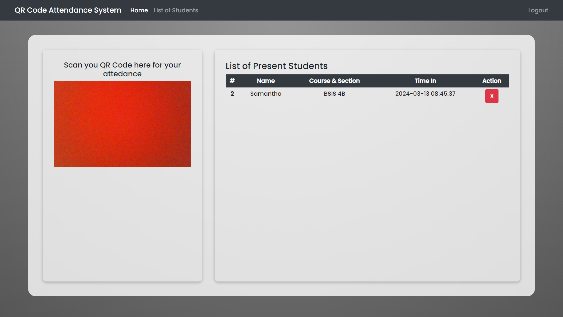 QR Code Attendance System Using PHP and MySQL with Source Code | SourceCodester