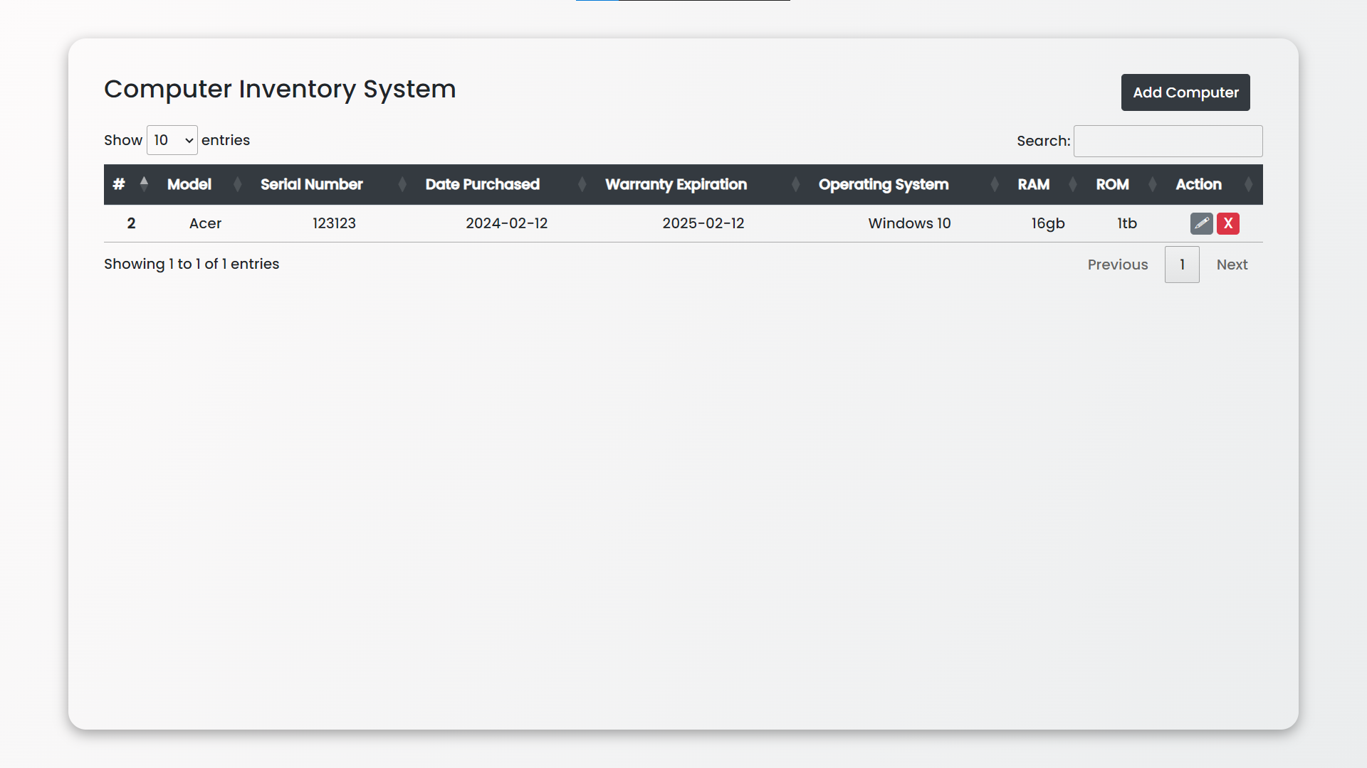 Computer Inventory System Using PHP and MySQL with Source Code | SourceCodester