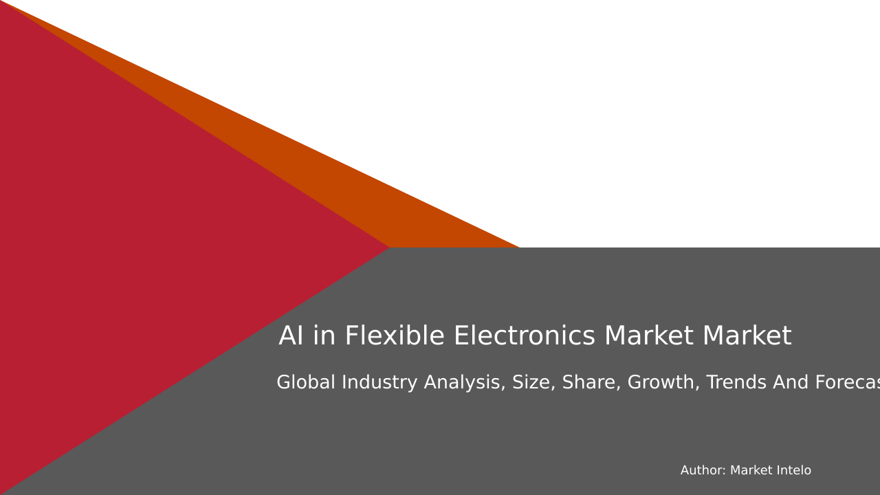 AI in Flexible Electronics Market Research Report 2033